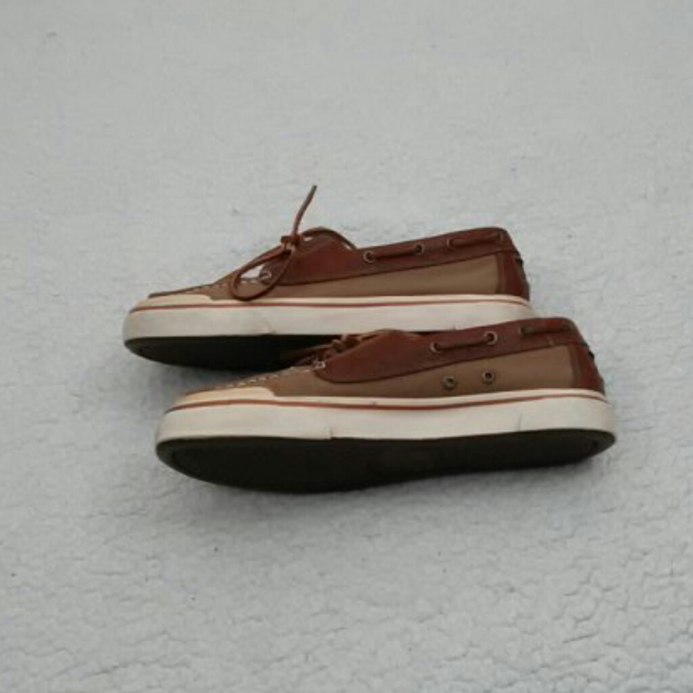 H.S. Trask Bison Leather/Canvas Boat Shoe 10.5M - Picture 6 of 9